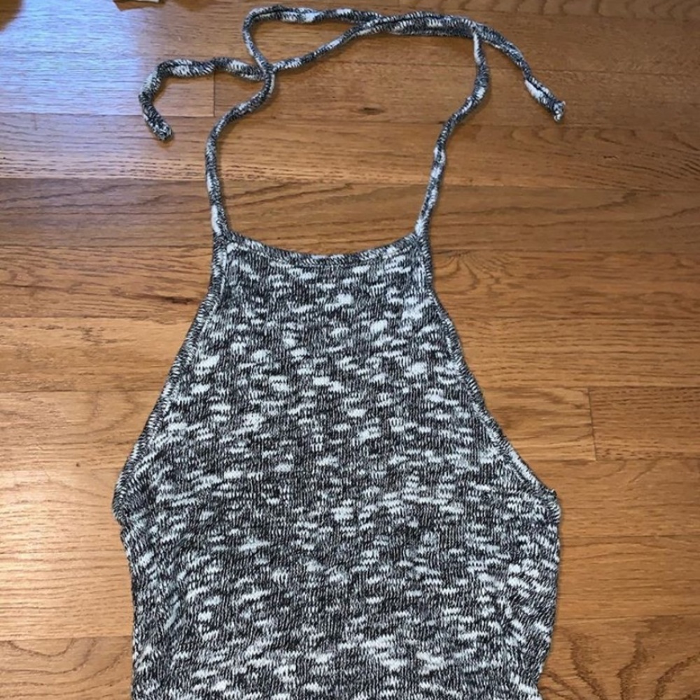 Halter open back tank top